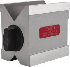 SPI - 0.19 to 70mm Capacity, 90° Angle, Steel V-Block - 3-15/16" Long x 2-3/4" Wide x 3-3/4" High, Sold as Individual - Industrial Tool & Supply