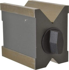 SPI - 0.19 to 70mm Capacity, 90° Angle, Hardened Steel V-Block - 3-15/16" Long x 2-3/4" Wide x 3-3/4" High, Sold as Individual - Industrial Tool & Supply