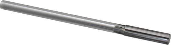 Made in USA - 1/2" Carbide-Tipped 6 Flute Chucking Reamer - Straight Flute, 2" Straight Shank, 2" Flute Length, 8" OAL - Industrial Tool & Supply