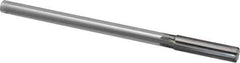 Made in USA - 1/2" Carbide-Tipped 6 Flute Chucking Reamer - Straight Flute, 2" Straight Shank, 2" Flute Length, 8" OAL - Industrial Tool & Supply