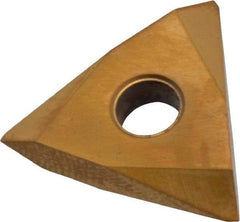 Value Collection - TNMA32 60° V Grade TCN55 On Edge Threading Insert - PVD TiN Finish, 3/8" Inscribed Circle - Industrial Tool & Supply