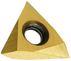 Value Collection - TNMC54 60° V Grade TCN55 On Edge Threading Insert - PVD TiN Finish, 5/8" Inscribed Circle - Industrial Tool & Supply