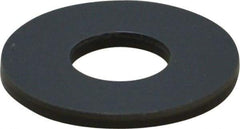 Made in USA - 1/4" Screw, Grade Gray PVC Standard Flat Washer - 0.312" ID x 3/4" OD, 0.062" Thick, Plain Finish - Industrial Tool & Supply