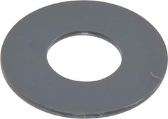 Made in USA - 1/2" Screw, Grade Gray PVC Standard Flat Washer - 0.562" ID x 1-1/4" OD, 0.062" Thick, Plain Finish - Industrial Tool & Supply