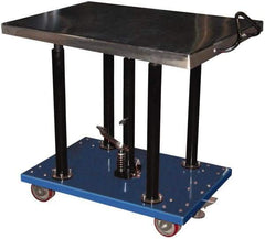 Vestil - 2,000 Lb Capacity Manual Hydraulic Post Lift Table - 36" to 54" Lift Height, 36" Platform Length x 24" Platform Width - Industrial Tool & Supply