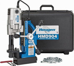 Hougen - 3/4" Chuck, 2" Travel, Portable Magnetic Drill Press - 450 RPM, 9 Amps, 1035 Watts, 115 Volts - Industrial Tool & Supply