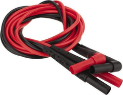 Fluke - Red/Black Electrical Test Equipment Leads - Use with Test Probes - Industrial Tool & Supply