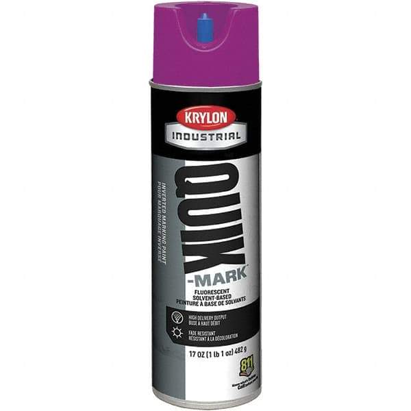 Krylon - 20 fl oz Purple Marking Paint - 50 to 60 Sq Ft Coverage, Solvent-Based Formula - Industrial Tool & Supply