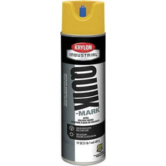 Krylon - 20 fl oz Yellow Marking Paint - 50 to 60 Sq Ft Coverage, Solvent-Based Formula - Industrial Tool & Supply
