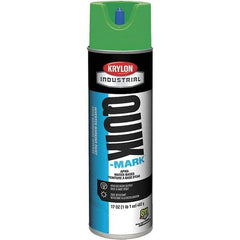 Krylon - 20 fl oz Green Marking Paint - 50 to 60 Sq Ft Coverage, Water-Based Formula - Industrial Tool & Supply