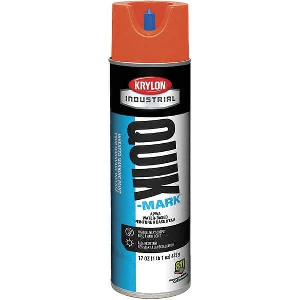 Krylon - 20 fl oz Orange Marking Paint - 50 to 60 Sq Ft Coverage, Water-Based Formula - Industrial Tool & Supply