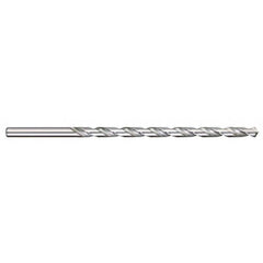 Titan USA - Extra Length Drill Bits; Drill Bit Size (Inch): 21/64 ; Drill Bit Size (Decimal Inch): 0.3281 ; Drill Point Angle: 118 ; Drill Bit Material: High Speed Steel ; Drill Bit Finish/Coating: Uncoated ; Overall Length (Inch): 12 - Exact Industrial Supply