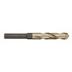 Titan USA - 47/64" 135° 1/2" Shank Uncoated Cobalt Silver & Deming Reduced Shank Drill Bit - Exact Industrial Supply