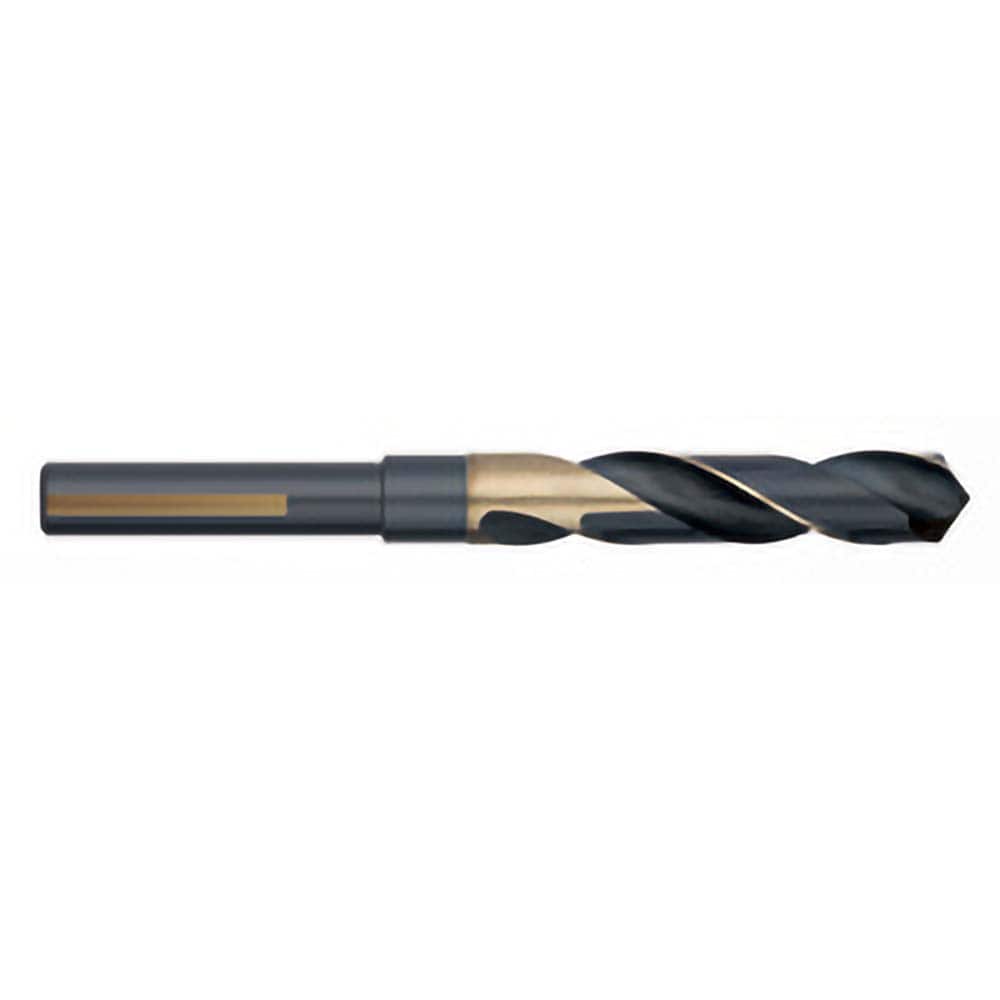Titan USA - 31/32" 118° 1/2" Shank Black Oxide/Gold Finish High Speed Steel Silver & Deming Reduced Shank Drill Bit - Exact Industrial Supply
