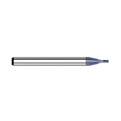 Corner Radius End Mill: 3/32″ Dia, 9/64″ LOC, 0.005″ Radius, 4 Flutes, Solid Carbide 1-1/2″ OAL, 1/8″ Shank Dia, 30 ° Helix, AlTiN Coated, Corner Radius End, Centercutting