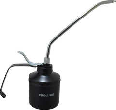 PRO-LUBE - 500 mL Capcity, 9" Long Rigid Spout, Lever-Type Oiler - Steel Pump, Steel Body, Powder Coated - Industrial Tool & Supply