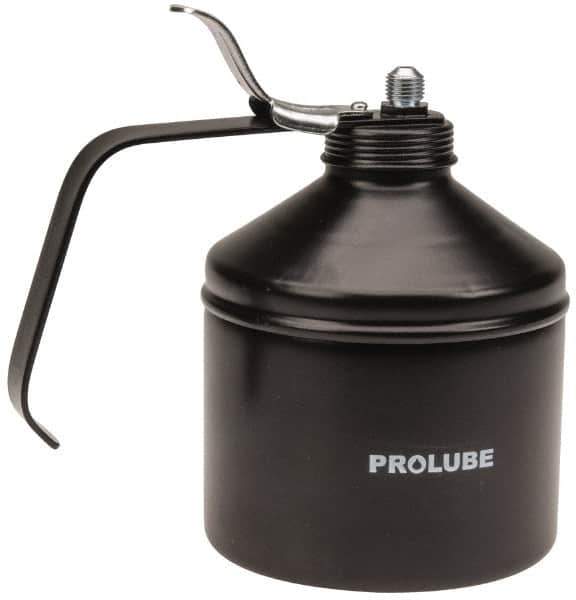 PRO-LUBE - 1,000 mL Capcity, 9" Long Rigid Spout, Lever-Type Oiler - Steel Pump, Steel Body, Powder Coated - Industrial Tool & Supply