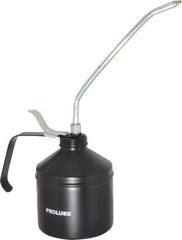 PRO-LUBE - 1,000 mL Capcity, 9" Long Rigid Spout, Lever-Type Oiler - Steel Pump, Steel Body, Powder Coated - Industrial Tool & Supply