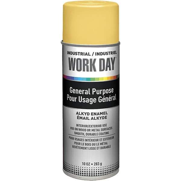 Krylon - Yellow, Gloss, Enamel Spray Paint - 9 to 13 Sq Ft per Can, 10 oz Container, Use on Ceramics, Glass, Metal, Plaster, Wood - Industrial Tool & Supply