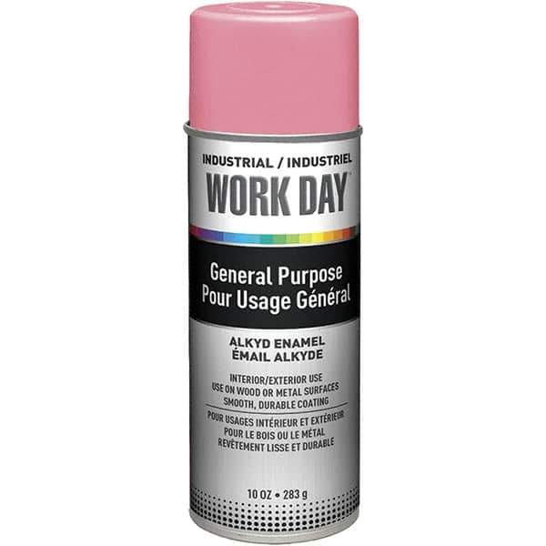 Krylon - Pink, Gloss, Enamel Spray Paint - 9 to 13 Sq Ft per Can, 10 oz Container, Use on Ceramics, Glass, Metal, Plaster, Wood - Industrial Tool & Supply