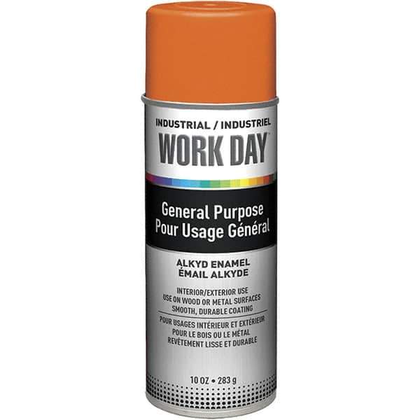 Krylon - Orange, Gloss, Enamel Spray Paint - 9 to 13 Sq Ft per Can, 10 oz Container, Use on Ceramics, Glass, Metal, Plaster, Wood - Industrial Tool & Supply