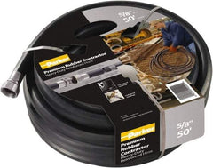 Parker - 100' Long Water Hose - 5/8" Diam, 3/4" GHT, Rubber, 125 psi, Black - Industrial Tool & Supply