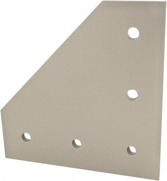 80/20 Inc. - 135mm Wide, Open Shelving Accessory/Component - Aluminum, Clear Anodized Finish, 135mm Long, Use with 45 Series & Bolt Kit 75-3619 - Industrial Tool & Supply