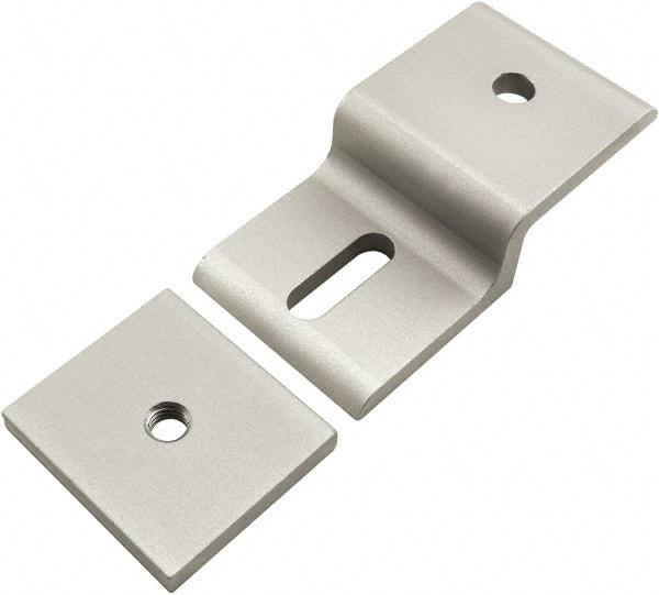 80/20 Inc. - 45mm Wide, Open Shelving Accessory/Component - Aluminum, Clear Anodized Finish, 87mm Long, Use with 45 Series & Bolt Kits 75-3619 & 11-8318 - Industrial Tool & Supply
