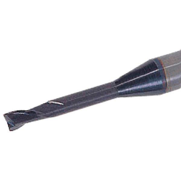 Iscar - 5mm, 7.5mm LOC, 6mm Shank Diam, 80mm OAL, 2 Flute, Solid Carbide Square End Mill - Single End, TiAlN Finish, Spiral Flute, 30° Helix, Right Hand Cut, Right Hand Flute - Industrial Tool & Supply
