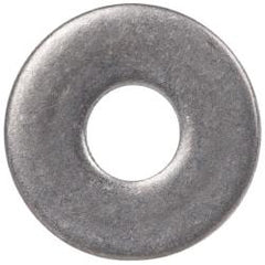 Made in USA - #2 Screw, Grade 300 Stainless Steel Standard Flat Washer - 0.094" ID x 1/4" OD, 0.016" Thick, Plain Finish, Meets Military Specifications - Industrial Tool & Supply