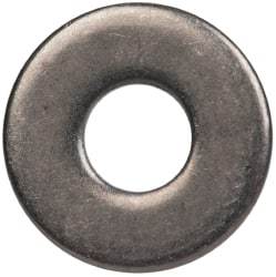 Made in USA - #4 Screw, Grade 300 Stainless Steel Standard Flat Washer - 1/8" ID x 0.312" OD, 0.025" Thick, Passivated Finish, Meets Military Specifications - Industrial Tool & Supply