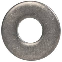 Made in USA - #8 Screw, Grade 300 Stainless Steel Standard Flat Washer - 0.188" ID x 0.438" OD, 0.065" Thick, Passivated Finish, Meets Military Specifications - Industrial Tool & Supply