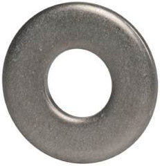 Made in USA - #10 Screw, Grade 300 Stainless Steel Standard Flat Washer - 0.219" ID x 0.438" OD, 0.065" Thick, Plain Finish, Meets Military Specifications - Industrial Tool & Supply
