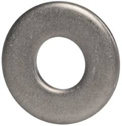 Made in USA - #10 Screw, Grade 300 Stainless Steel Standard Flat Washer - 0.219" ID x 1/2" OD, 0.065" Thick, Passivated Finish, Meets Military Specifications - Industrial Tool & Supply