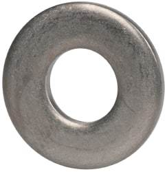 Made in USA - #12 Screw, Grade 300 Stainless Steel Standard Flat Washer - 1/4" ID x 0.562" OD, 0.051" Thick, Plain Finish, Meets Military Specifications - Industrial Tool & Supply