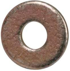 Made in USA - #0 Screw, Grade 1008/1010 Steel Standard Flat Washer - 0.078" ID x 0.188" OD, 0.02" Thick, Cadmium-Plated Finish, Meets Military Specifications - Industrial Tool & Supply