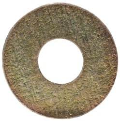 Made in USA - #2 Screw, Grade 1008/1010 Steel Standard Flat Washer - 0.094" ID x 1/4" OD, 0.018" Thick, Cadmium-Plated Finish, Meets Military Specifications - Industrial Tool & Supply