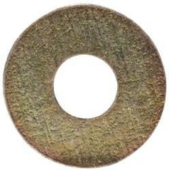 Made in USA - #2 Screw, Grade 1008/1010 Steel Standard Flat Washer - 0.094" ID x 1/4" OD, 0.018" Thick, Cadmium-Plated Finish, Meets Military Specifications - Industrial Tool & Supply