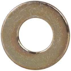 Made in USA - #4 Screw, Grade 1008/1010 Steel Standard Flat Washer - 1/8" ID x 1/4" OD, 0.02" Thick, Cadmium-Plated Finish, Meets Military Specifications - Industrial Tool & Supply