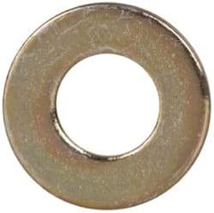 Made in USA - #4 Screw, Grade 1008/1010 Steel Standard Flat Washer - 1/8" ID x 1/4" OD, 0.02" Thick, Cadmium-Plated Finish, Meets Military Specifications - Industrial Tool & Supply