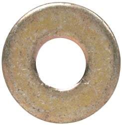 Made in USA - #4 Screw, Grade 1008/1010 Steel Standard Flat Washer - 1/8" ID x 0.312" OD, 0.03" Thick, Cadmium-Plated Finish, Meets Military Specifications - Industrial Tool & Supply