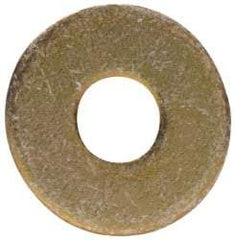 Made in USA - #4 Screw, Grade 1008/1010 Steel Standard Flat Washer - 1/8" ID x 3/8" OD, 0.03" Thick, Cadmium-Plated Finish, Meets Military Specifications - Industrial Tool & Supply