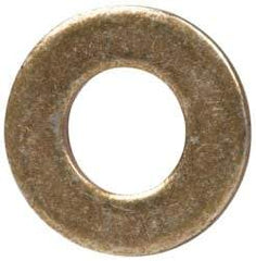 Made in USA - #5 Screw, Grade 1008/1010 Steel Standard Flat Washer - 0.141" ID x 0.281" OD, 0.03" Thick, Cadmium-Plated Finish, Meets Military Specifications - Industrial Tool & Supply