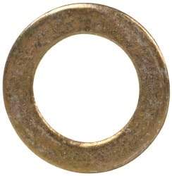 Made in USA - #6 Screw, Grade 1008/1010 Steel Standard Flat Washer - 0.156" ID x 1/4" OD, 0.015" Thick, Cadmium-Plated Finish, Meets Military Specifications - Industrial Tool & Supply