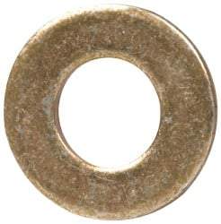 Made in USA - #6 Screw, Grade 1008/1010 Steel Standard Flat Washer - 0.156" ID x 0.312" OD, 0.03" Thick, Cadmium-Plated Finish, Meets Military Specifications - Industrial Tool & Supply