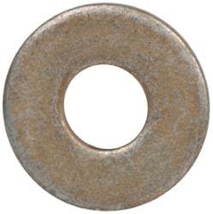 Made in USA - #6 Screw, Grade 1008/1010 Steel Standard Flat Washer - 0.156" ID x 3/8" OD, 0.042" Thick, Cadmium-Plated Finish, Meets Military Specifications - Industrial Tool & Supply