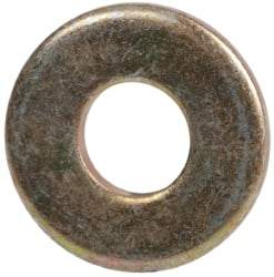 Made in USA - #8 Screw, Grade 1008/1010 Steel Standard Flat Washer - 0.188" ID x 0.438" OD, 0.06" Thick, Cadmium-Plated Finish, Meets Military Specifications - Industrial Tool & Supply
