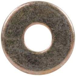 Made in USA - #8 Screw, Grade 1008/1010 Steel Standard Flat Washer - 0.188" ID x 1/2" OD, 0.06" Thick, Cadmium-Plated Finish, Meets Military Specifications - Industrial Tool & Supply
