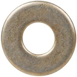 Made in USA - #10 Screw, Grade 1008/1010 Steel Standard Flat Washer - 0.219" ID x 1/2" OD, 0.048" Thick, Cadmium-Plated Finish, Meets Military Specifications - Industrial Tool & Supply