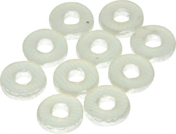 Made in USA - #4 Screw, Grade G10 Fiberglass Standard Flat Washer - 1/8" ID x 0.317" OD, 0.062" Thick, Plain Finish - Industrial Tool & Supply